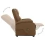 Sillón elevable tela marrón de vidaXL, Sillones - Ref: Foro24-329703, Precio: 319,39 €, Descuento: %