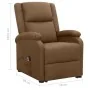 Sillón elevable tela marrón de vidaXL, Sillones - Ref: Foro24-329703, Precio: 319,39 €, Descuento: %