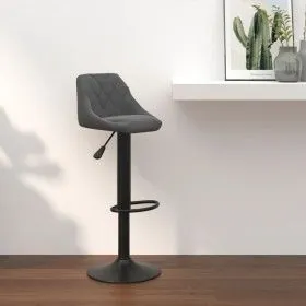 Dunkelgraues Samt-Küchenhocker von vidaXL, Küchenhocker - Ref: Foro24-335339, Preis: 87,25 €, Rabatt: %