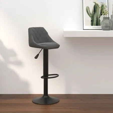 Dunkelgraues Samt-Küchenhocker von vidaXL, Küchenhocker - Ref: Foro24-335339, Preis: 87,25 €, Rabatt: %