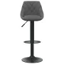Taburete de cocina de terciopelo gris oscuro de vidaXL, Taburetes de cocina - Ref: Foro24-335339, Precio: 87,25 €, Descuento: %