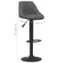 Dunkelgraues Samt-Küchenhocker von vidaXL, Küchenhocker - Ref: Foro24-335339, Preis: 87,25 €, Rabatt: %