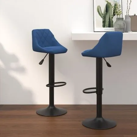 Taburetes de cocina 2 unidades terciopelo azul de vidaXL, Taburetes de cocina - Ref: Foro24-335353, Precio: 139,76 €, Descuen...