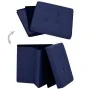 Blue synthetic linen folding storage stool by vidaXL, Folding stools and chairs - Ref: Foro24-338767, Price: 25,76 €, Discoun...