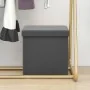 Taburete con almacenaje plegable gris PVC de vidaXL, Taburetes y sillas plegables - Ref: Foro24-338782, Precio: 25,43 €, Desc...