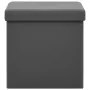 Taburete con almacenaje plegable gris PVC de vidaXL, Taburetes y sillas plegables - Ref: Foro24-338782, Precio: 25,43 €, Desc...