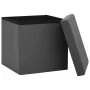 Taburete con almacenaje plegable gris PVC de vidaXL, Taburetes y sillas plegables - Ref: Foro24-338782, Precio: 25,43 €, Desc...