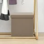 Cappuccino PVC folding storage stool by vidaXL, Folding stools and chairs - Ref: Foro24-338784, Price: 23,97 €, Discount: %