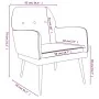 Sillón de terciopelo crema 62x79x79 cm de vidaXL, Sillones - Ref: Foro24-351412, Precio: 89,31 €, Descuento: %