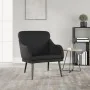 Sillón de cuero sintético negro 63x76x80 cm de vidaXL, Sillones - Ref: Foro24-351424, Precio: 99,64 €, Descuento: %