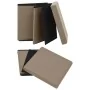 Taburete con almacenaje plegable capuchino PVC de vidaXL, Taburetes y sillas plegables - Ref: Foro24-338784, Precio: 23,97 €,...