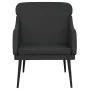 Sillón de cuero sintético negro 63x76x80 cm de vidaXL, Sillones - Ref: Foro24-351424, Precio: 99,64 €, Descuento: %