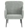 Sillón de terciopelo gris claro 63x76x80 cm de vidaXL, Sillones - Ref: Foro24-351436, Precio: 84,24 €, Descuento: %