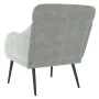 Sillón de terciopelo gris claro 63x76x80 cm de vidaXL, Sillones - Ref: Foro24-351436, Precio: 84,24 €, Descuento: %