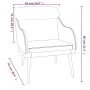 Sillón de terciopelo gris claro 63x76x80 cm de vidaXL, Sillones - Ref: Foro24-351436, Precio: 84,24 €, Descuento: %