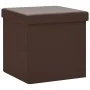 Taburetes de almacenaje plegables 2 uds marrón PVC de vidaXL, Taburetes y sillas plegables - Ref: Foro24-338787, Precio: 38,2...