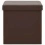Taburetes de almacenaje plegables 2 uds marrón PVC de vidaXL, Taburetes y sillas plegables - Ref: Foro24-338787, Precio: 38,2...