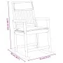 Silla mecedora con cojines madera maciza acacia de vidaXL, Sillas de jardín - Ref: Foro24-360026, Precio: 108,89 €, Descuento: %