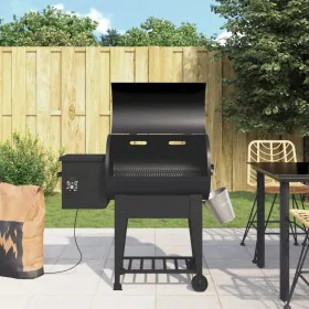Barbacoa de pellets con estante inferior hierro negro 94 cm de vidaXL, Barbacoas - Ref: Foro24-360068, Precio: 450,27 €, Desc...