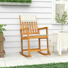 Silla mecedora con cojines madera maciza acacia de vidaXL, Sillas de jardín - Ref: Foro24-360025, Precio: 95,78 €, Descuento: %