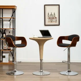 Küchenhocker 2 Stück gebogenes Holz und grauer Stoff von vidaXL, Küchenhocker - Ref: Foro24-3052713, Preis: 257,39 €, Rabatt: %