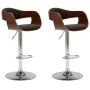 Küchenhocker 2 Stück gebogenes Holz und grauer Stoff von vidaXL, Küchenhocker - Ref: Foro24-3052713, Preis: 257,39 €, Rabatt: %