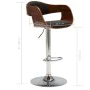 Küchenhocker 2 Stück gebogenes Holz und grauer Stoff von vidaXL, Küchenhocker - Ref: Foro24-3052713, Preis: 257,39 €, Rabatt: %