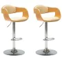 Kitchen stools 2 pcs curved wood cream synthetic leather by vidaXL, Kitchen stools - Ref: Foro24-3052714, Price: 259,09 €, Di...