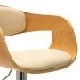 Küchenhocker, 2 Stück, gebogenes Holz, cremefarbenes Kunstleder von vidaXL, Küchenhocker - Ref: Foro24-3052714, Preis: 259,09...
