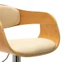 Kitchen stools 2 pcs curved wood cream synthetic leather by vidaXL, Kitchen stools - Ref: Foro24-3052714, Price: 259,09 €, Di...
