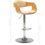 Kitchen stools 2 pcs curved wood cream synthetic leather by vidaXL, Kitchen stools - Ref: Foro24-3052714, Price: 259,09 €, Di...