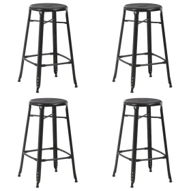 Kitchen stools 4 units black steel by vidaXL, Kitchen stools - Ref: Foro24-3054558, Price: 278,94 €, Discount: %