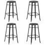 Kitchen stools 4 units black steel by vidaXL, Kitchen stools - Ref: Foro24-3054558, Price: 278,94 €, Discount: %