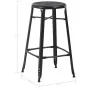 Kitchen stools 4 units black steel by vidaXL, Kitchen stools - Ref: Foro24-3054558, Price: 278,94 €, Discount: %