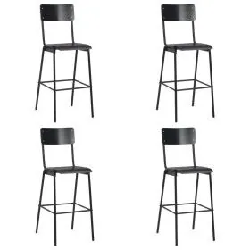 Kitchen stools 4 pcs plywood and black steel by vidaXL, Kitchen stools - Ref: Foro24-3054566, Price: 406,09 €, Discount: %