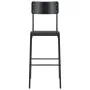 Taburetes de cocina 4 uds madera contrachapada y acero negro de vidaXL, Taburetes de cocina - Ref: Foro24-3054566, Precio: 40...
