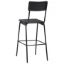 Taburetes de cocina 4 uds madera contrachapada y acero negro de vidaXL, Taburetes de cocina - Ref: Foro24-3054566, Precio: 40...