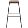 Taburetes de cocina 6 uds madera maciza de pino y acero negro de vidaXL, Taburetes de cocina - Ref: Foro24-3054557, Precio: 2...