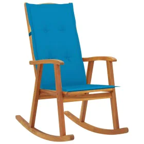 Silla mecedora con cojines madera maciza de acacia de vidaXL, Sillas de jardín - Ref: Foro24-3064183, Precio: 205,03 €, Descu...