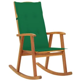 Silla mecedora con cojines madera maciza de acacia de vidaXL, Sillas de jardín - Ref: Foro24-3064184, Precio: 204,85 €, Descu...
