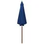 Sombrilla de jardín con palo de madera azul 300x258 cm de vidaXL, Sombrillas - Ref: Foro24-47125, Precio: 104,69 €, Descuento: %