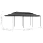 Cenador gris antracita 600x298x270 cm de vidaXL, Carpas y cenadores - Ref: Foro24-47965, Precio: 228,85 €, Descuento: %
