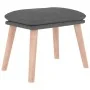 Sillón de relax con taburete tela gris claro de vidaXL, Sillones - Ref: Foro24-3097750, Precio: 150,10 €, Descuento: %
