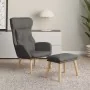 Sillón de relax con taburete tela gris oscuro de vidaXL, Sillones - Ref: Foro24-3097751, Precio: 144,86 €, Descuento: %
