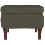 Sillón mecedora patas madera y taburete terciopelo gris oscuro de vidaXL, Mecedoras - Ref: Foro24-3121231, Precio: 287,94 €, ...