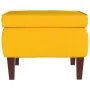 Sillón mecedora patas madera y taburete terciopelo amarillo de vidaXL, Mecedoras - Ref: Foro24-3121237, Precio: 254,52 €, Des...