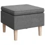 Sillón con patas mecedoras y taburete de tela gris claro de vidaXL, Sillones - Ref: Foro24-3121272, Precio: 267,85 €, Descuen...
