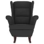 Sillón mecedora patas madera y taburete terciopelo negro de vidaXL, Mecedoras - Ref: Foro24-3121236, Precio: 279,49 €, Descue...