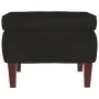 Sillón mecedora patas madera y taburete terciopelo negro de vidaXL, Mecedoras - Ref: Foro24-3121236, Precio: 279,49 €, Descue...