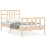 Estructura de cama con cabecero madera maciza 90x190 cm de vidaXL, Camas y somieres - Ref: Foro24-3191936, Precio: 89,71 €, D...